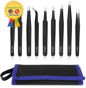 KA-009 KAVERME Precision Tweezers Set Anti Steel KA-009 KAVERME Precision Tweezers Set Anti Steel