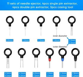 445036052006 KIKERIKE Terminal Removal Tool Depinning Pin Kit #2 445036052006 KIKERIKE Terminal Removal Tool Depinning Pin Kit #2