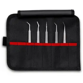92-00-03 KNIPEX Steel Tweezers Set Tool Roll 92-00-03 KNIPEX Steel Tweezers Set Tool Roll