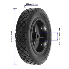 769773712755 KOHAND Pack Rubber Tire Semi Pneumatic Wheel #2 769773712755 KOHAND Pack Rubber Tire Semi Pneumatic Wheel #2