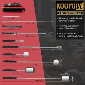784300128878 KOOPOOL Telescoping Magnetic Tool Set #2 784300128878 KOOPOOL Telescoping Magnetic Tool Set #2