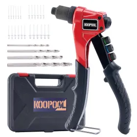 NP99240546 KOOPOOL Rivet Gun Manual Pop Tool Drill Bits Kit