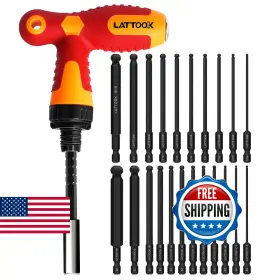 B0DL6158D6 LATTOOK Drill Bit Ball End Hex Allen Ratcheting B0DL6158D6 LATTOOK Drill Bit Ball End Hex Allen Ratcheting