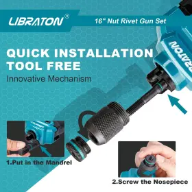 630808009389 LIBRATON Rivet Nut Tool Gun Setter Nu #2 630808009389 LIBRATON Rivet Nut Tool Gun Setter Nu #2