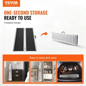 197988816195 LIVFITUP Vevor Wheelchair Ramp Slip Folding