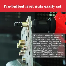 445027412468 MACHINERY Mandrel Rivet Nut Tool Rivnut Gun Kit #2