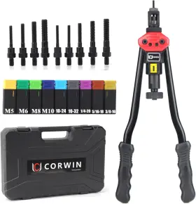 445027412468 MACHINERY Mandrel Rivet Nut Tool Rivnut Gun Kit