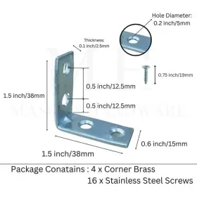 191535016212 MASCOT Zinc Corner Brace