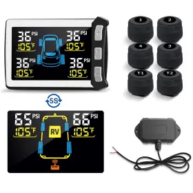 XM-RP12-6MZS3 MASOLL Rv Trailer Tire Pressure Monitoring XM-RP12-6MZS3 MASOLL Rv Trailer Tire Pressure Monitoring