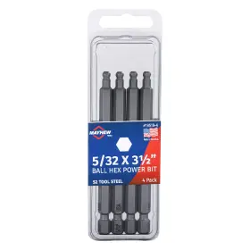 19519-4 MAYHEW STEEL PRODUCTS Ball Hex Power Bit Pack