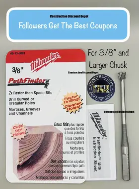 48-13-8001 MILWAUKEE Pathfinder Woodboring Bit Curved