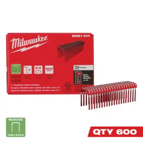 MNM1-600 MILWAUKEE Insulated Cable Staples Stapler Box MNM1-600 MILWAUKEE Insulated Cable Staples Stapler Box