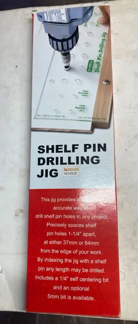791617731165 MLCS/DRILLRITE Shelf Pin Drilling Jig Shelves 791617731165 MLCS/DRILLRITE Shelf Pin Drilling Jig Shelves