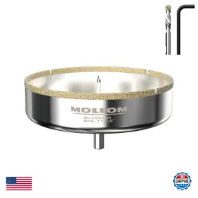 B0D6V6R5YZ MOLLOM Diamond Hole Saw Porcelain Tile Glass Pilot