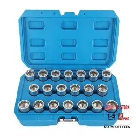 Mrcartool 613464646334 20pcs Anti-theft Screws Removal And Install Socket Sleeve Set Wheel Lock