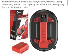 BH-100 MTNTE Electric Vacuum Suction Cup Glass Digital BH-100 MTNTE Electric Vacuum Suction Cup Glass Digital
