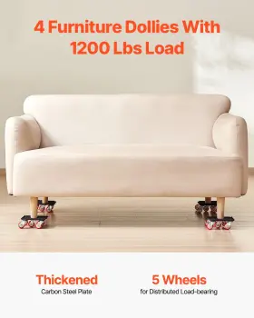 197988650072 VEVOR Furniture Dolly Mover Wheels
