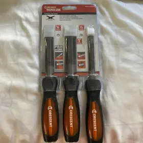 WCSET3CMNNN NICHOLSON Wood Chuck Chisel Rasp Set