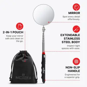 744452011431 NOCRY Telescoping Mirror Round Stick #2