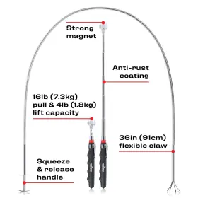 744452011455 NOCRY Magnetic Up Tool Set Flexible Claw Grabber #2 744452011455 NOCRY Magnetic Up Tool Set Flexible Claw Grabber #2
