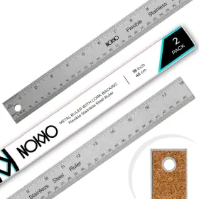 NO101 NOKKO Ruler Cork Backing Pack Steel