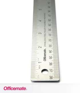 66612 OFFICEMATE Classic Steel Ruler Single #2