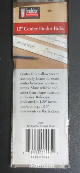 810948014959 PEACHTREE Steel Center Finder Ruler 810948014959 PEACHTREE Steel Center Finder Ruler