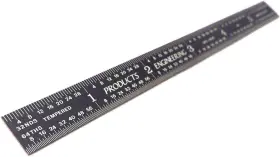 501-006EZ PEC TOOLS Flexible Machinist Ruler Markings