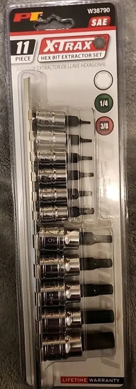W38790 PERFORMANCE TOOL Patented Grip Hex Bit Socket Set Trax W38790 PERFORMANCE TOOL Patented Grip Hex Bit Socket Set Trax