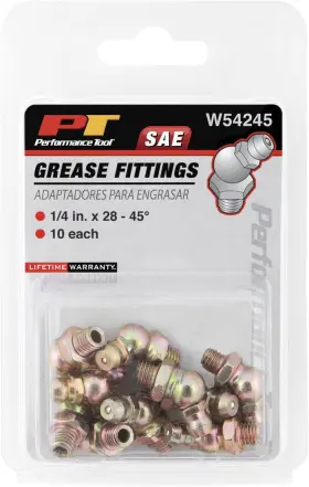 W54245 PERFORMANCE TOOL Grease Fitting Pack W54245 PERFORMANCE TOOL Grease Fitting Pack