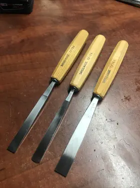 1-12E PFEIL Swiss Single Bevel Straight Round Chisels
