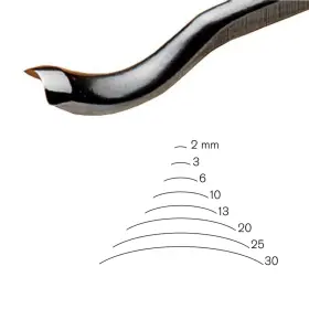 25-3 PFEIL Swiss Sweep Bent Gouge 25-3 PFEIL Swiss Sweep Bent Gouge