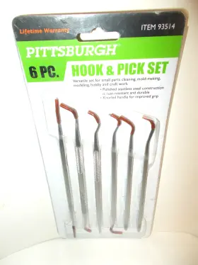 93514 PITTSBURGH Hook Set Knurled Handle Grip 93514 PITTSBURGH Hook Set Knurled Handle Grip