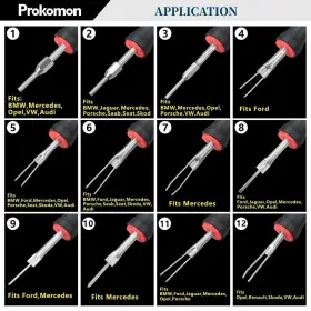 682601518209 PROKOMON Car Terminal Removal Tool Release Kit #2