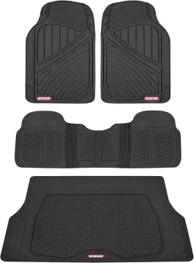 MT-773-884-BK PROXXI Weather Rubber Car Mats Cargo Liner Set MT-773-884-BK PROXXI Weather Rubber Car Mats Cargo Liner Set