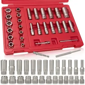 BOEX28PCS QIFITOOL Bolt Extractor Set Drive Ez Remover