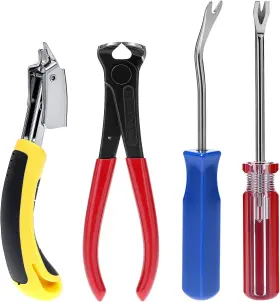 CA35323 QWORK Staple Remover Tool Nail Puller Set End Cutting