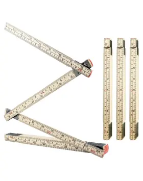 QS30538 QWORK Folding Wood Rule Pack Ruler
