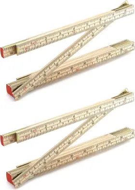WD-4461 QWORK Folding Wood Rule Pack Ruler