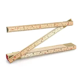 WD3577 QWORK Folding Wood Rule Ruler