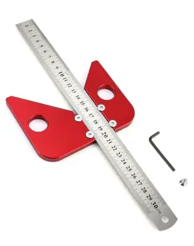 WD7633 QWORK Center Scribe Gauge Finder Ruler Liner Circle