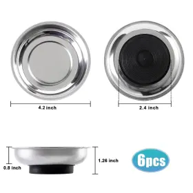 602024948186 RECHABITE Round Magnetic Bowl Trays Set Steel Tr #2 602024948186 RECHABITE Round Magnetic Bowl Trays Set Steel Tr #2
