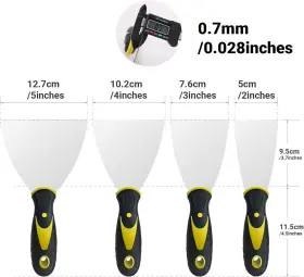 HU-XI-185 ROMEDA Pack Putty Knife Scraper Set Steel #2