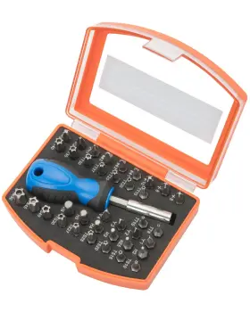 TC-20004 ROTATION Bit Driver Screwdriver Set Chrom
