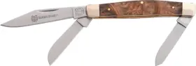RR261 ROUGH RYDER Burl Wood Handle Blade Stockman Folding Box RR261 ROUGH RYDER Burl Wood Handle Blade Stockman Folding Box