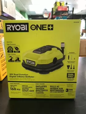 PCL031B RYOBI ONE Cordless Dual Function Inflator Deflator PCL031B RYOBI ONE Cordless Dual Function Inflator Deflator