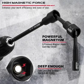 84079 SEDY Magnetic Impact Nut Driver Set Hex #3
