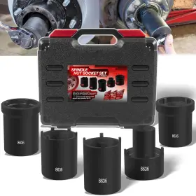 648636 SIXCOW Pack Spindle Nut Socket Tool Axle Hub Lock Kit