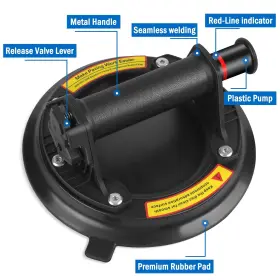 772060015866 SKYWERC Pack Glass Suction Lift Vacuum Cup #2