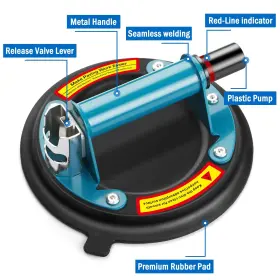 772060016610 SKYWERC Glass Suction Cup Vacuum Handheld Sucker #2